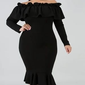Sexy Off the shoulder Ruffles Dress